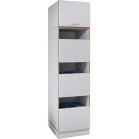 Armoire à linge Rislo à 4 compartiments et portes 200x50x60 - VCM
