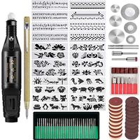 107Pcs Engraving Tool Kit, Multifunctional Wired Engraver Pen, DIY Rotary Tool for Jewelry, Glass, Wood, Metal