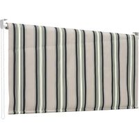 Tenda da sole 200x300 cm con catenella da esterno rigato verde a caduta avvolgibile