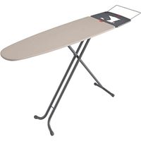 Rayen Premium Range - Brett mit Bügelständer und Kleiderbügelhalter, Grau und Beige, 120 x 41 cm