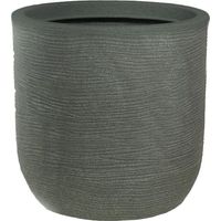 Jarrón de resina para plantas de interior y exterior, diseño cilíndrico, d.35x34h Raffaello Verde