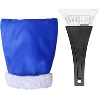 Waterproof Ice Scraper Mitt for Car Windshield/Windscreen – Insulated Fleece Glove for Ice, Frost & Snow Removal – Non-Scratch Scraper Tool for Winter Driving