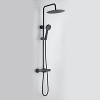 Set de ducha Extensible con grifo termostático modelo Tahoe en color negro
