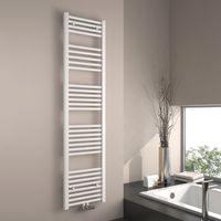 EMKE Secador de toallas de agua caliente, Radiador toallero con conexión central Blanco 160x40cm 547 Watts