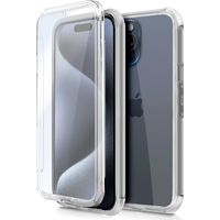 Funda COOL Silicona 3D para iPhone 15 Pro (Transparente Frontal + Trasera)