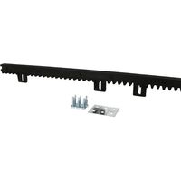 Nice – Crémaillère nylon 1m pour portail – Fixation pour automatisme coulissant – Résistante aux intempéries – Pour bois dur et teck