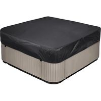 Garden Hot Tub Cover 24424430cm Black, 2100D Oxford Fabric, Waterproof Dustproof Anti-UV, for Outdoor Spa Tub, Outdoor Spa Bath Hood