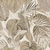 AS Creation Botanical Garden Leaves Wallpaper Taupe Grey Textured Paste The Wall