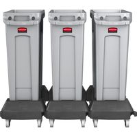 Rubbermaid, Poste de tri de déchets SLIM JIM®, 3 x 60 l, avec