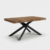 Table extensible design moderne pour 12 personnes Pechino - Marron foncé