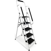 Escabeau 5 marches BMTESC5MC – Hauteur 157cm – Largeur 81cm – Pédales antidérapantes – Conception pliante pour rangement facile