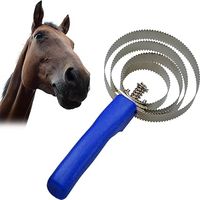 Peigne à démangeaisons pour chevaux, brosse anti - démangeaisons pour chevaux, peigne à démangeaisons pour bovins, peigne à démangeaisons double face en acier inoxydable, peigne en acier inoxydable po