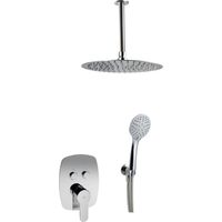 Set doccia da incasso con 2 supporti a parete e a soffitto Serie OMNIA - KÄLLA