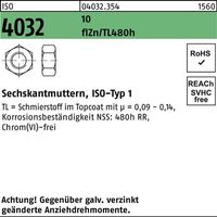 Tuerca hexagonal ISO 4032 M8 10 cincada lubricante flZnnc 480h-L 1000 unidades