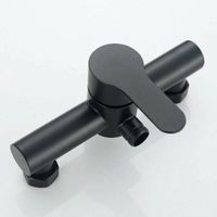 Schwarze Edelstahl-Badewannen-Duscharmatur, Duschkopf, Wandarmatur, Starlight