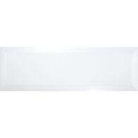 Ribesalbes – Carrelage mural uni biseauté 10x30 cm blanc brillant – Pâte rouge pour murs intérieurs – Finition brillante pour cuisine et salle de bain
