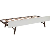 Lit avec pieds pliants bois blanc 24x191x108cm
