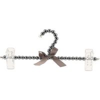 Cintre à vêtements Princesse avec perles et nœud papillon pour filles et enfants-Grey