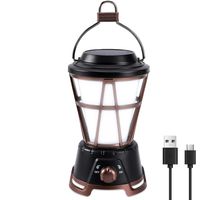 Led Camping Lantern, Powerful 1000lm Rechargeable Camping Light, Flashlight for Outdoor Lighting, Adjustable Brightness 2 Modes, Waterproof Camping Lamp