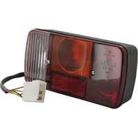 Luce posteriore SX rettangolare trasparente/ambra/rossa fissaggio con viti,189,5x97 mm spina Deutch Cobo COBO 021065000