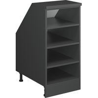 Armario para tejado inclinado Rion, Antracita, 40 x 81.8 cm con 4 compartimentos, carcasa 60 cm de profundidad, Vicco