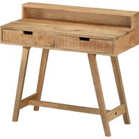 Bureau table poste de travail meuble d'ordinateur informatique étude table poste de travail meuble d'ordinateur informatique étude 100 x 45 x 90 cm bois de manguier brut solide brun