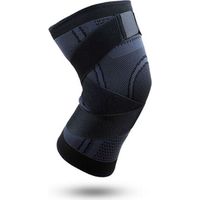 Pair Genouillère latéraux Stabilisateurs et de la Patella-Gelpolstern, réglable en Compression Genouillère pour la douleur au Genou(Noir,M)