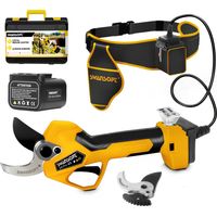 SWANSOFT Professionelle Akku-Astschere 45 mm, elektrische astschere mit progressiver und einstellbarer Klingenöffnung, 25V 2x4 Ah, 1150W Leistungsstarke Akku-Schere für Weinberge und Obstgärten PRU-45