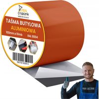 Bande Butyle De Toiture Aluminium, 100 mm x 10 m, RAL8004, Ruban D'Etancheite Pour Toiture
