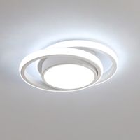 Comely LED ceiling light, white double round aluminium, 36W 6500K, living room bedroom