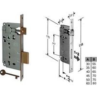 SERRATURA A BUSSOLA DA INFILARE BORDO QUADRO BRONZATO mm.45 bordo acciaio bronzato (B.00592.45.02) AGB
