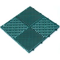 Carrelage en plastique vert à motif romboïdal 39x39