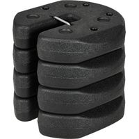 Pesos pour Carpas Plegables Rellenados avec Bases Cemento Toldo Pérgola Lot 4 Noir Ø22x5,5 cm