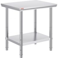Table de Travail Cuisine Inox 60X76X80 cm Plan de Travail