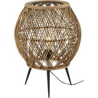 Lampe à poser naturelle en bambou et métal Roma