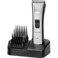 Proficare HSM/R 3013 Cortapelos Cabello y Barba, 5 Peines de Corte, Batería Recargable, Cabezal Acero Inox. 600mAh Negro/Gris
