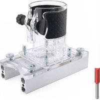 Pro 2-in-1 Kit für unsichtbare Verbindungen: Transparente Fräsvorrichtung + Abdeckung + Fräser (Vorrichtung + Abdeckung + Fräser, PP+Aluminium, transparent+schwarz)
