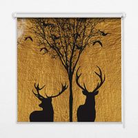 Tenda a Rullo Interna per Finestra - Tenda Filtrante Luce - Tenda Privacy - Tenda Decorativa Rettangolare - Rullo per Interni - (100 cm x 100 cm) - Cervi di notte