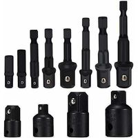 Socket Adaptor Converter Set Clé d'écrou de forets à queue hexagonale 8 pièces socket Extension Adaptateur Bit Set Lot de 4 Adaptateurs Réducteurs Pour Clés à Rochet/Clé à Douille