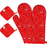 Gants de cuisine, Gants de cuisine, Gants de cuisine et gants de cuisine, Gants de cuisine, Gants de cuisine en coton résistant à la chaleur, Manique