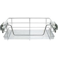 Kukoo – Lot de 6 paniers coulissants 60cm pour placard – Acier inoxydable – Capacité 15-20 kg par panier – Glissières à roulement à billes