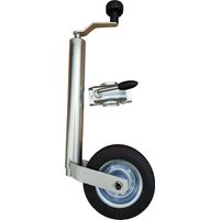 Volant avec fourche diamètre 48mm + flasque remorque, roue jockey classique pour remorque