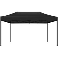 Kebon - Wasserdichter Faltpavillon für Garten, 3x4,5 m, für Messen und Märkte, schwarz