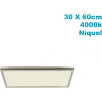 Panel LED Tivoli superficie 36W 4000K níquel 30x60cm