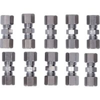 Kit de Conduite de Frein, Connecteur de Tuyau de Frein en Cuivre Chromé 10 Pièces Adapté pour Tuyau de Frein de 475 mm, Accessoires de Frein de Haute Qualité, pour
