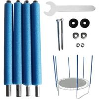 Poteaux De Remplacement Pour Trampoline, Clôture Poteauxs Antichoc Avec Mousse, Trampolines 6-16FT Jardin Extérieur (4 Courts Tubes Former Un Poteau 1,76 M) 1,96 mètres + clé -