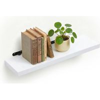 Wall-Mounted Floating Shelf With Metal Bracket