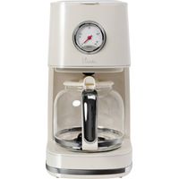 BiKitchen nostalgia 150 Macchina per il caffè Bianco crema (lucido) Capacità tazze=12 Caraffa in vetro, Funzione manten