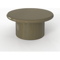 Table basse laquée vert kaki en MDF, D80 cm - Apoline