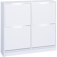 Meuble à chaussures - Blanc 100x90x25h cm